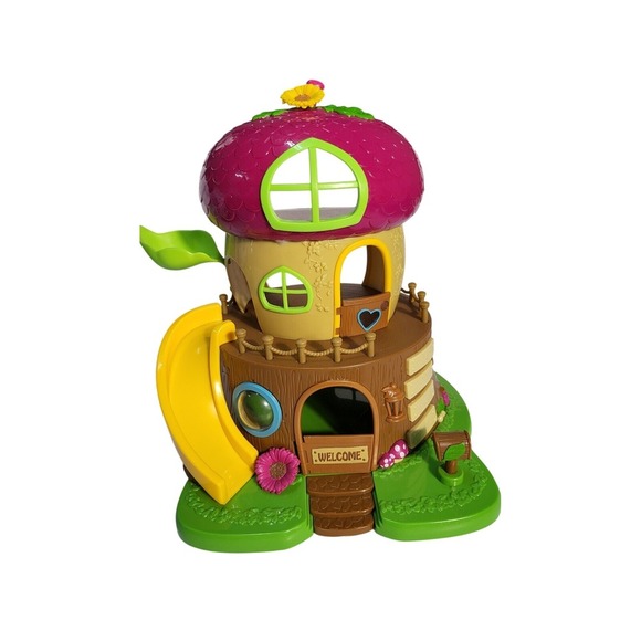 Li'l Woodzeezz Play Treehouse Playset Dollhouse Toy with Slide - Picture 2 of 5